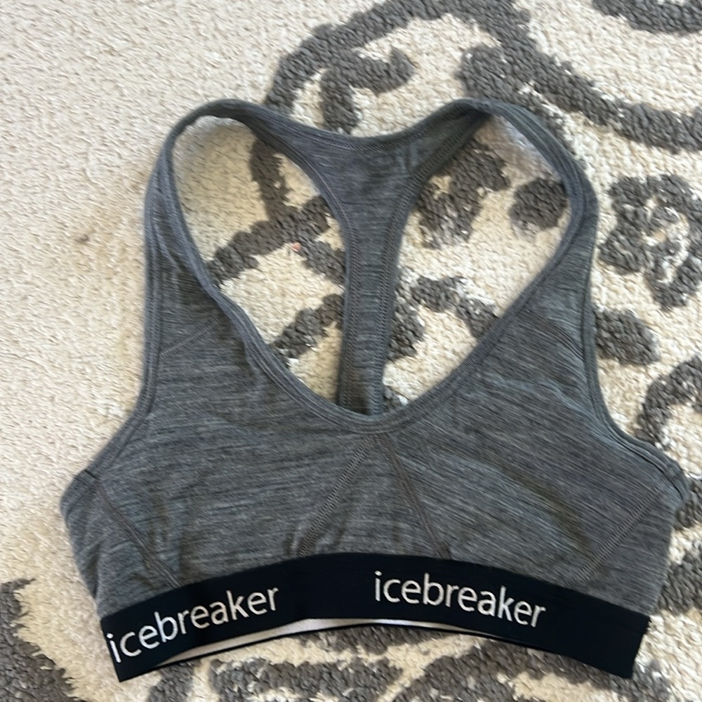 Icebreaker Merino Sprite Racerback Bra - Gray, XS